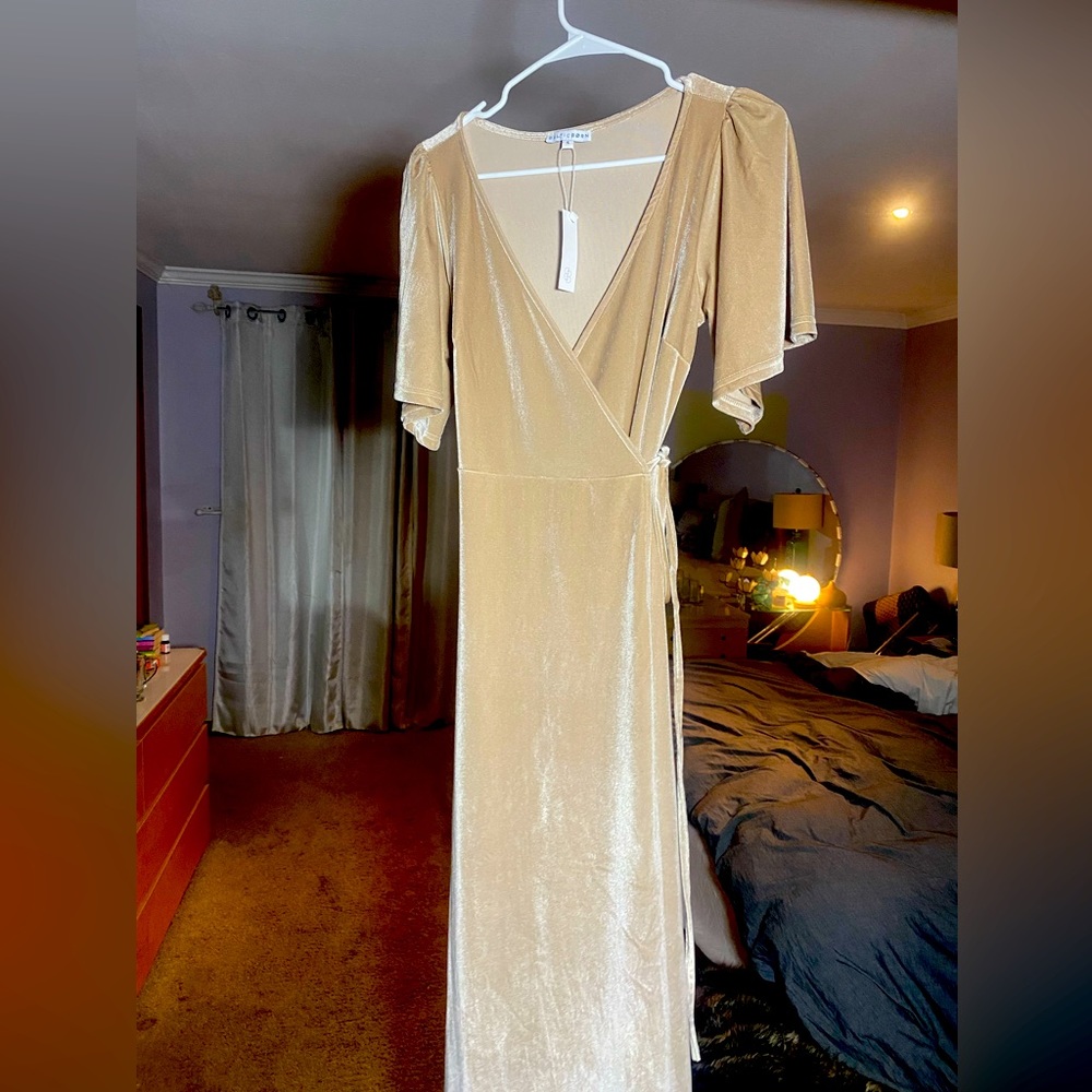 Baltic Born dress Small velvet long wrap
